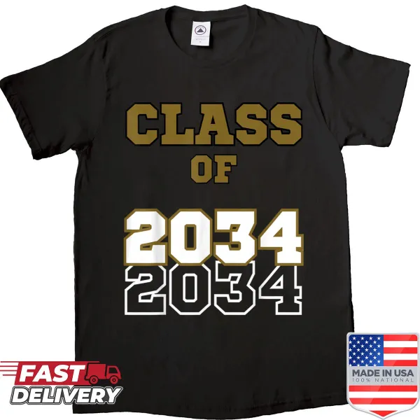 Class of 2034 First Day of School and Graduation shirt
