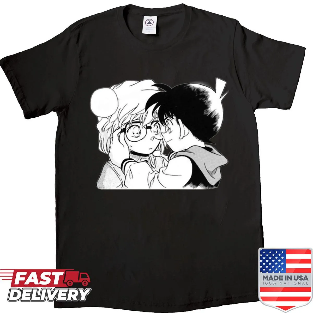 Cartoon style Coai Haibara shirt from the Conan series