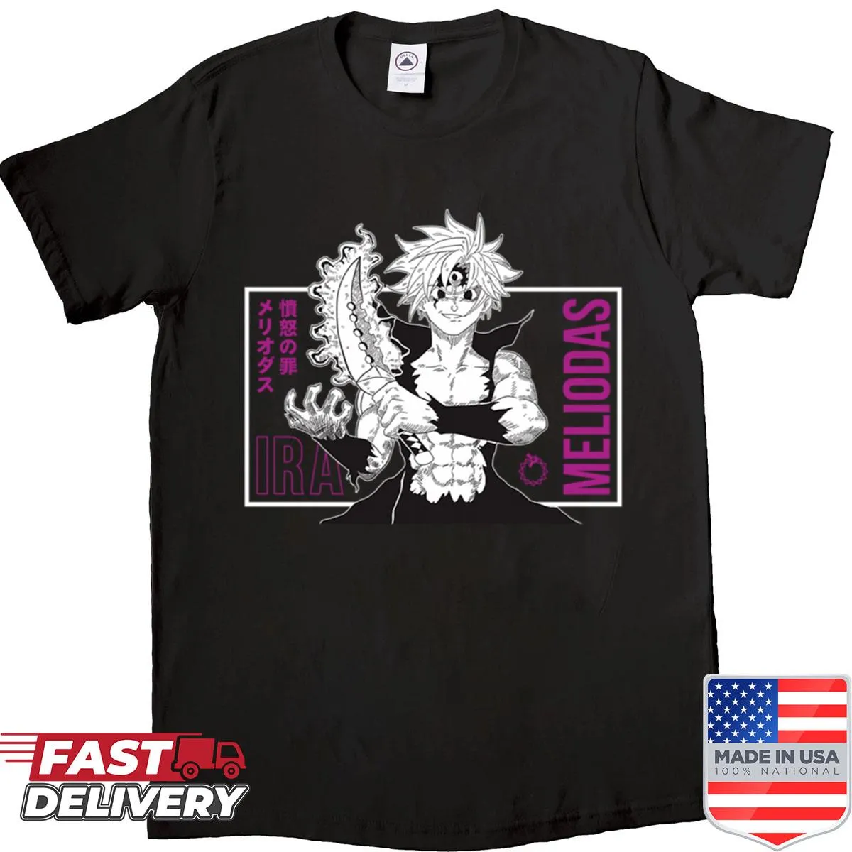 Text shirt stating 'Commander Of Sins'
