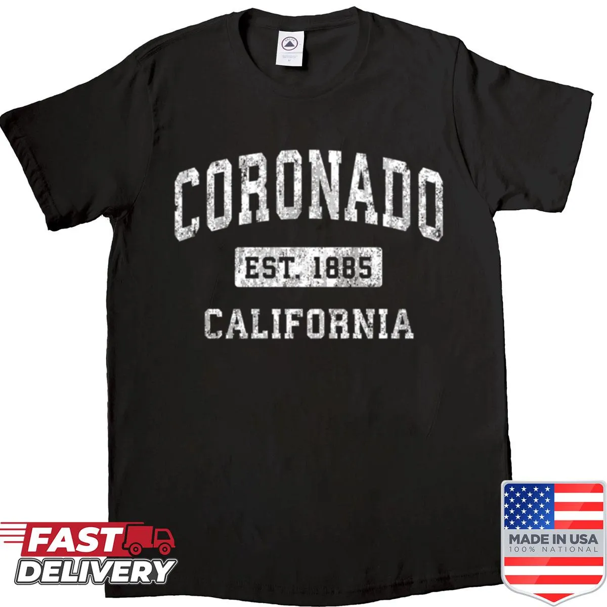 Coronado California shirt with established date for sports