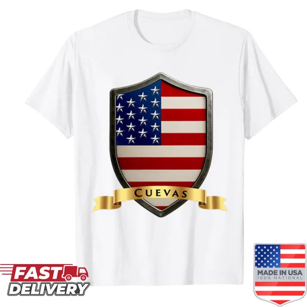 Patriotic Cuevas Family USA shield design shirt