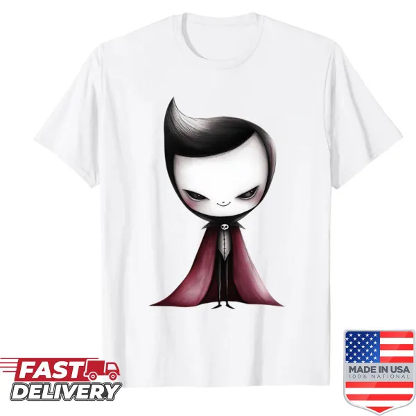 Cartoon Dracula design for a Halloween-themed shirt