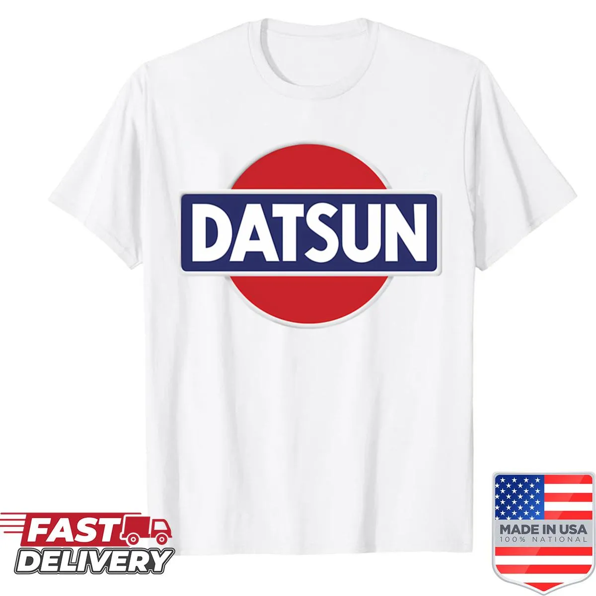 Vintage distressed Datsun 1804 graphic on a shirt