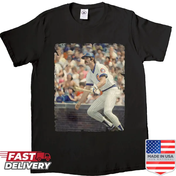 Illustration of Dave Kingman on a nostalgic baseball fan shirt