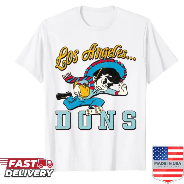 Vintage-inspired shirt honoring the defunct Los Angeles Dons football team