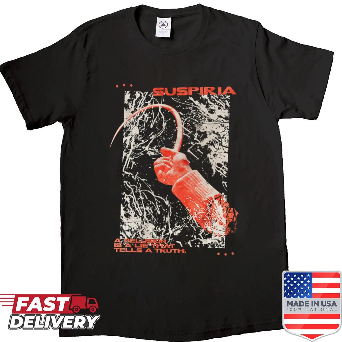Minimalist silhouette shirt inspired by Suspiria