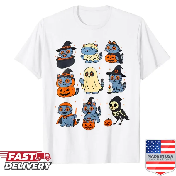 Cute cartoon derpy tiger with Sussie Bird for Halloween