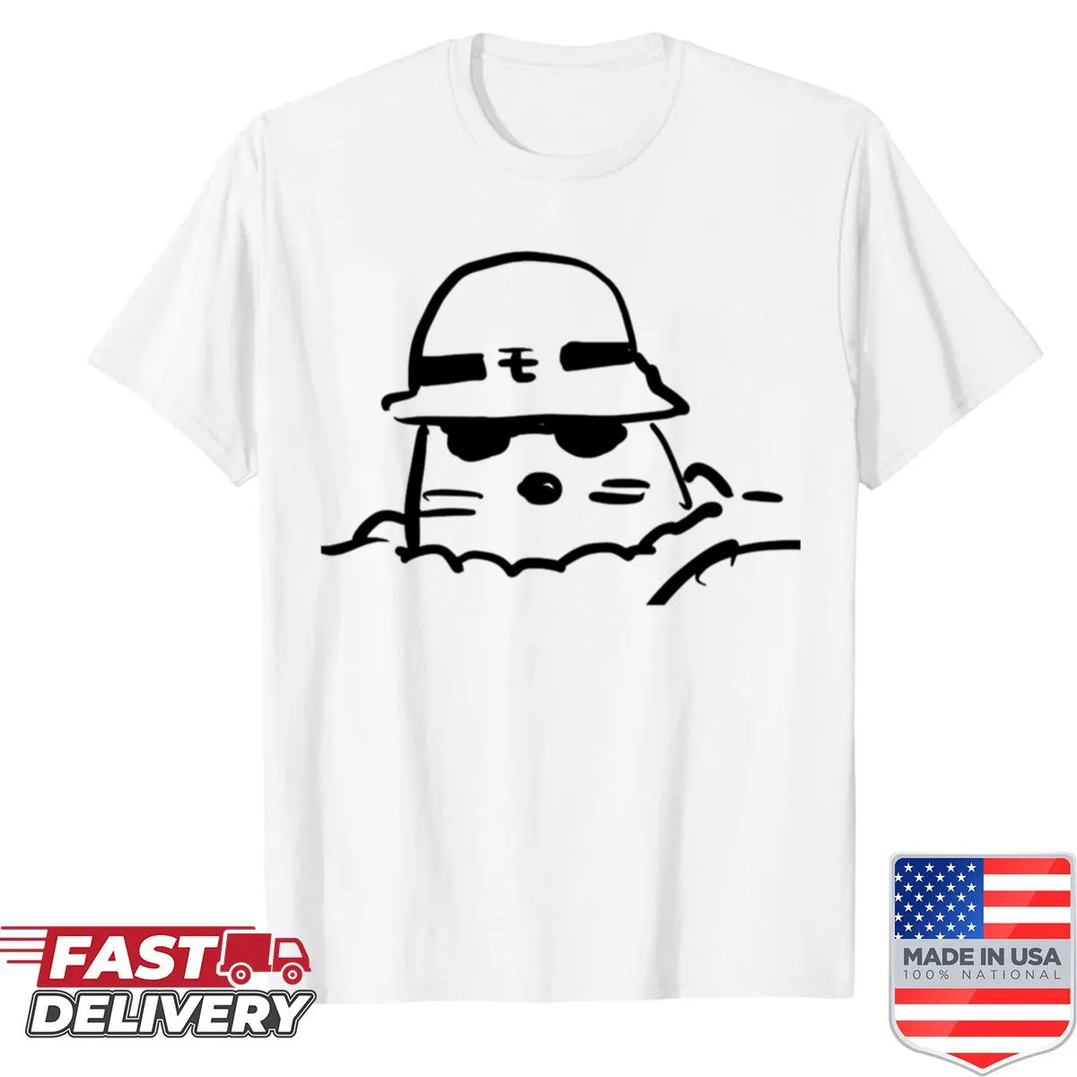 Cartoon detective beaver shirt featuring whimsical graphics