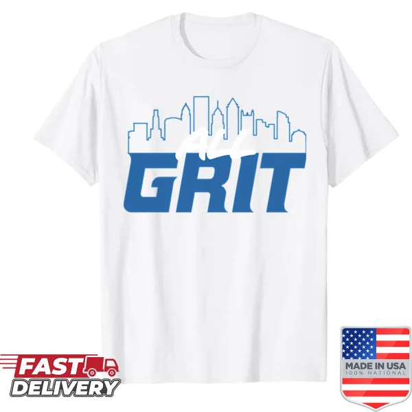 Oversized Detroit Lions shirt with a bold grit graphic