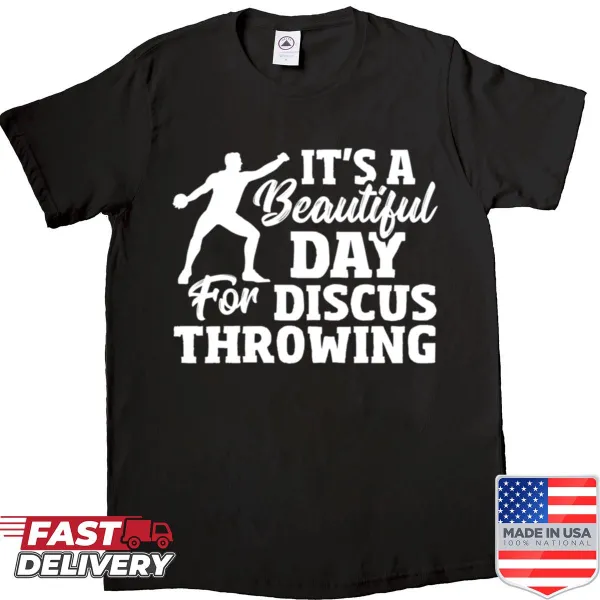 Oversized shirt featuring discus and shot put graphic
