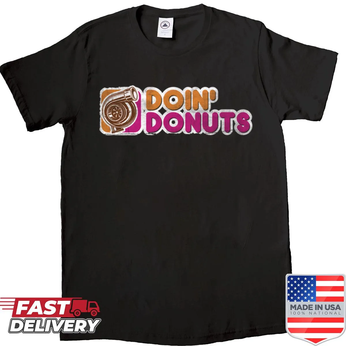 Doin Donuts shirt celebrating drift racing culture