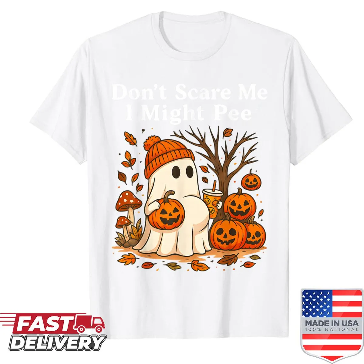 Halloween pregnancy humor shirt with pumpkin graphic and funny text