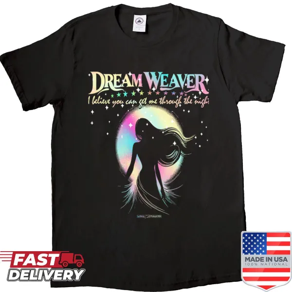Whimsical typography design on a dream-themed shirt