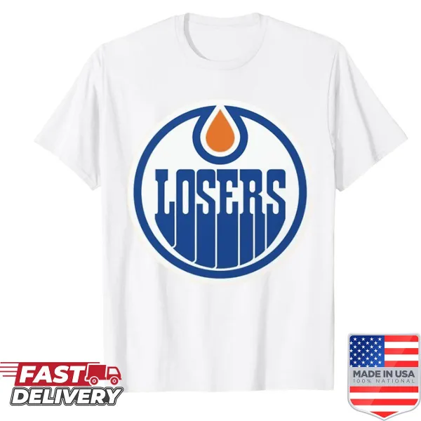 Vintage-style Edmonton Losers hockey shirt with bold lettering