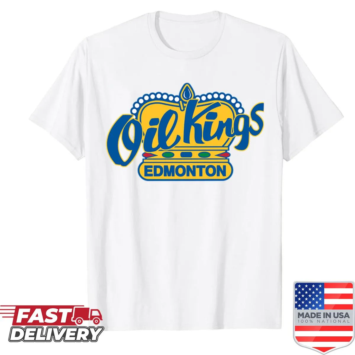 Edmonton Oil Kings shirt featuring the team's logo prominently
