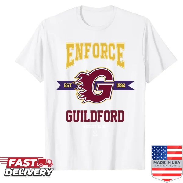 Guildford Hockey emblem graphic on a T-shirt