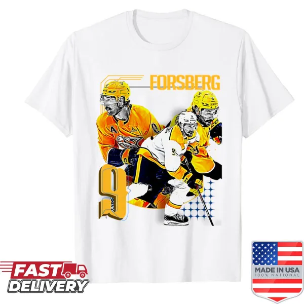 Hockey player graphic t-shirt inspired by F Forsberg
