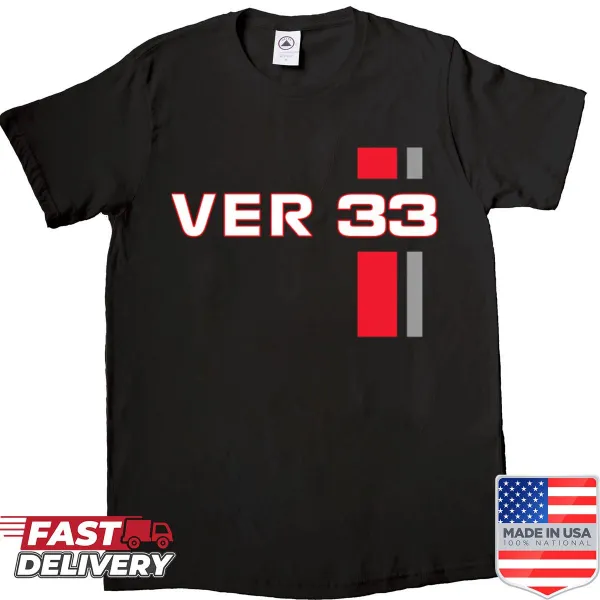 Graphic of Max Verstappen's F1 car with number 33