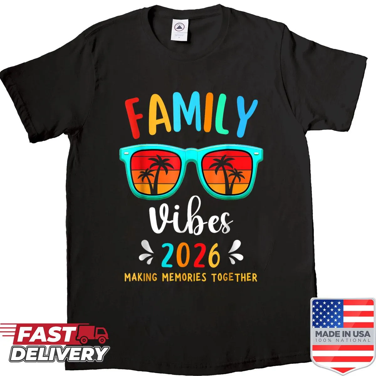 Heartwarming family reunion shirt celebrating 'Family Vibes'