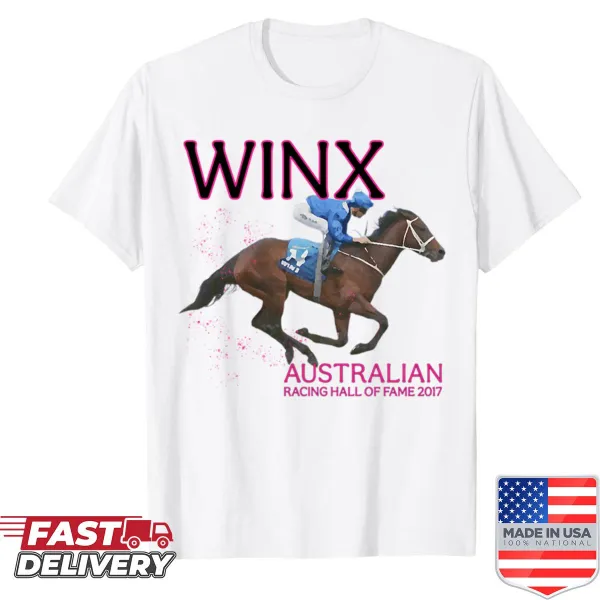 Commemorative shirt featuring Winx, the famous racehorse
