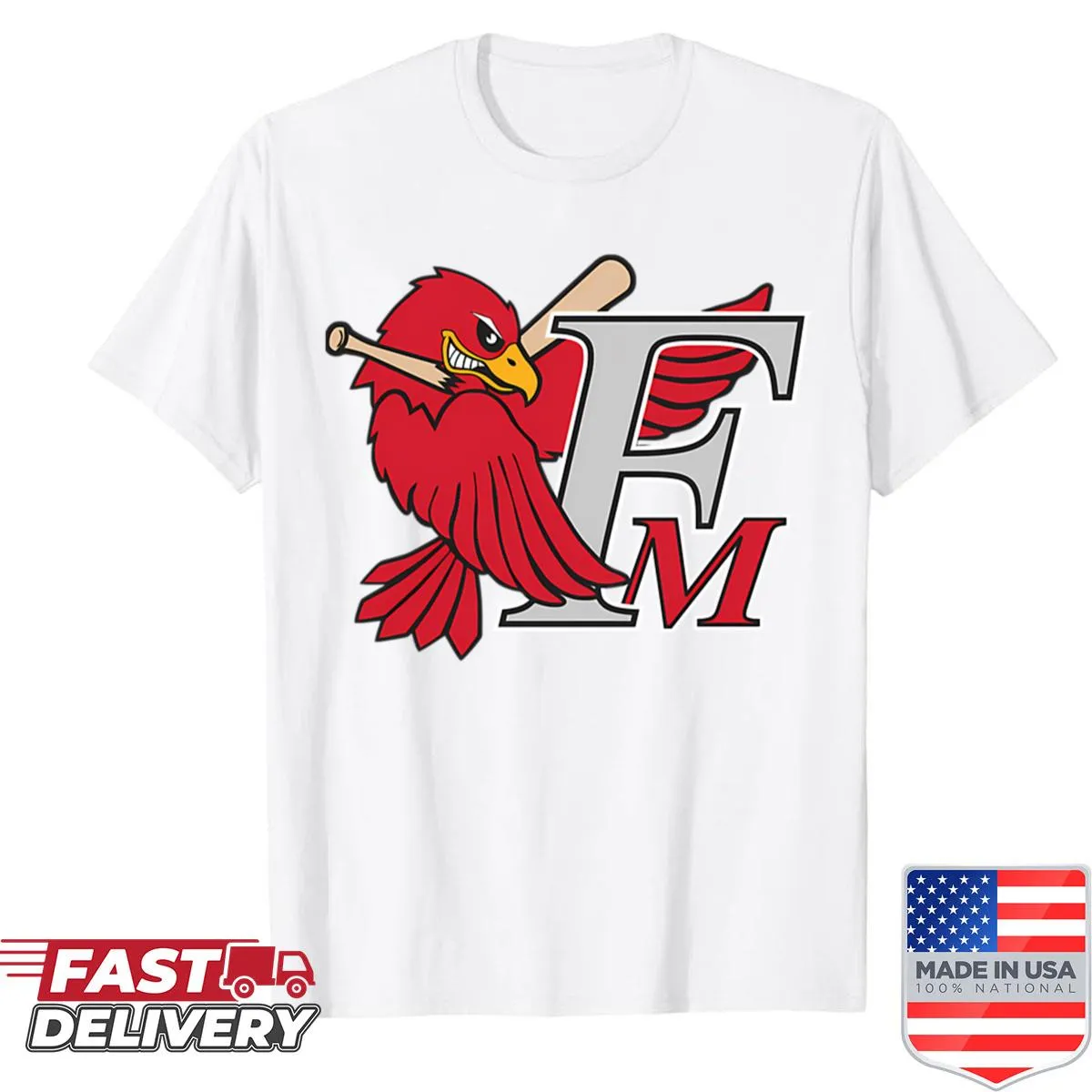 Oversized shirt featuring Fargo Moorhead Redhawks logo