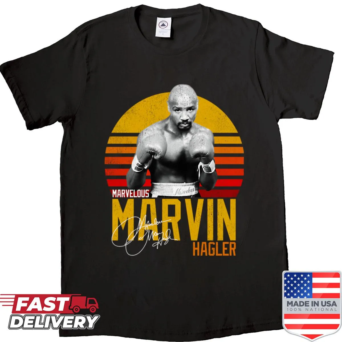 Retro boxing shirt featuring 80s champion graphic