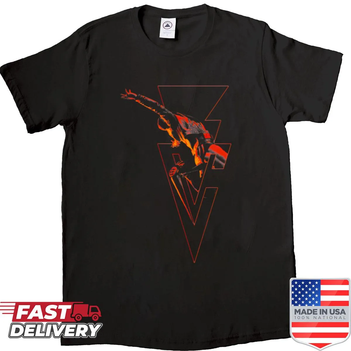 Finn Balor Demon graphic T-shirt with bold illustration