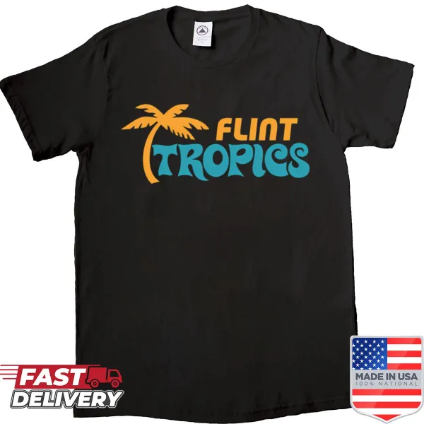 Oversized shirt featuring the Flint Tropics logo in a playful design
