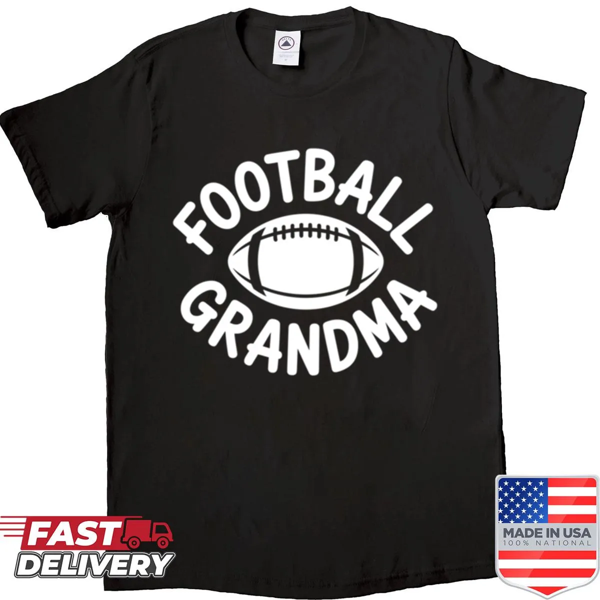 Typography graphic saying 'Football Grandma'