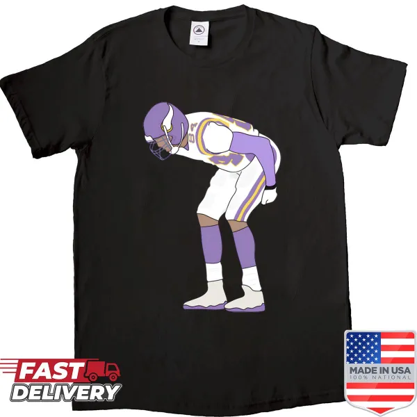 Bold football-themed shirt with number 84 and playful phrase