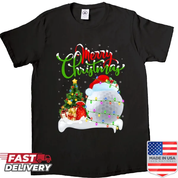 Funny golf-themed Christmas T-shirt