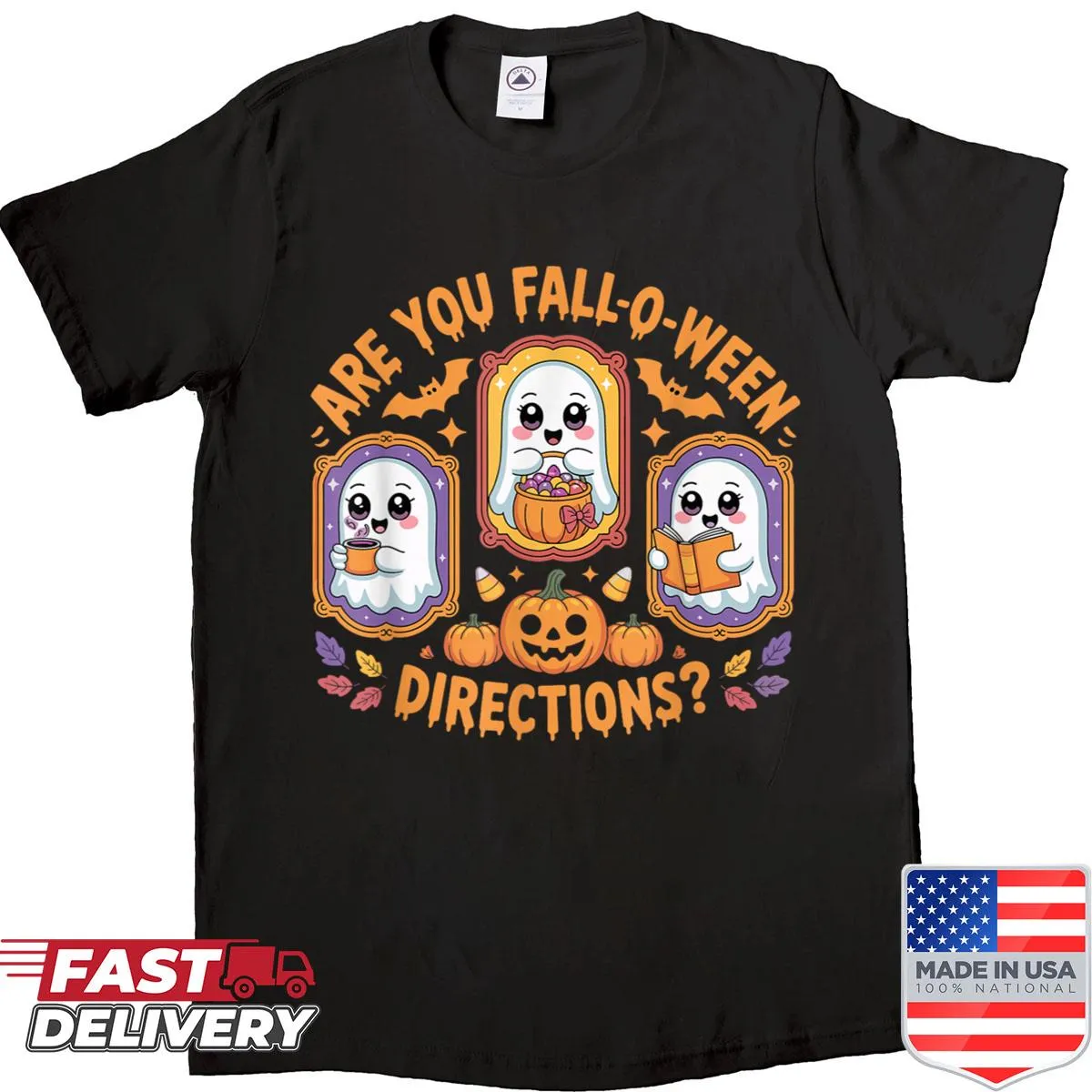 Humorous Halloween shirt for teachers featuring ghost and playful text
