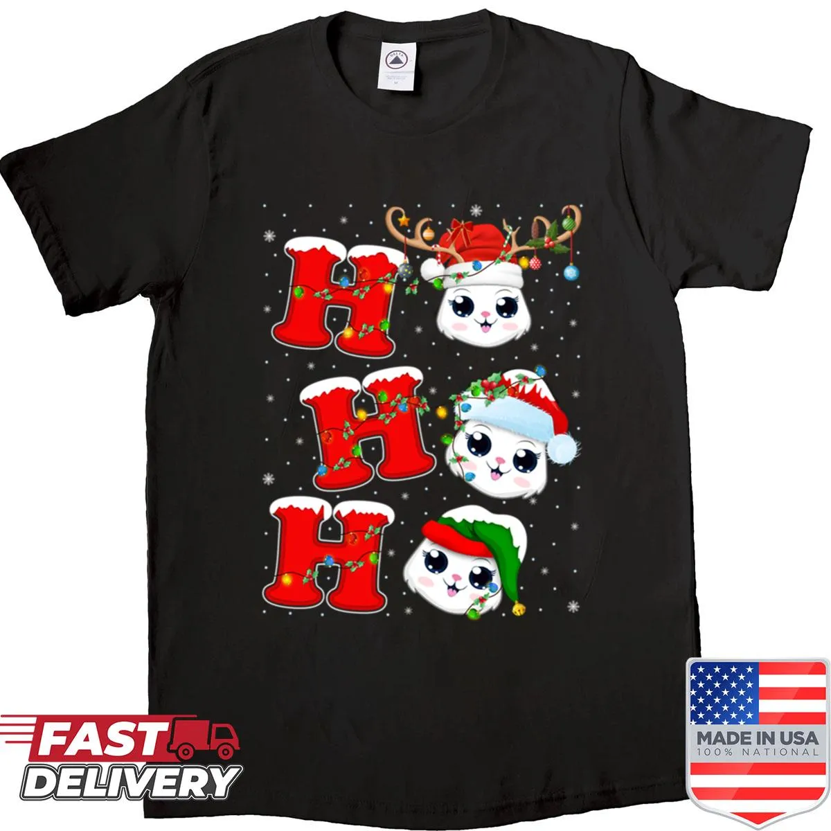 Matching family Christmas T-shirt with Santa graphic