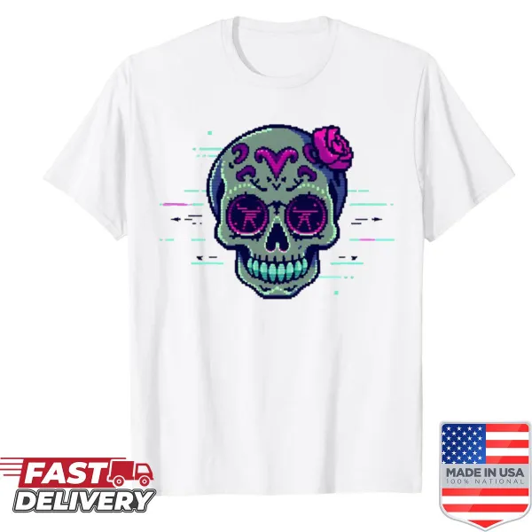 Playful pumpkin illustration for gamers on a shirt