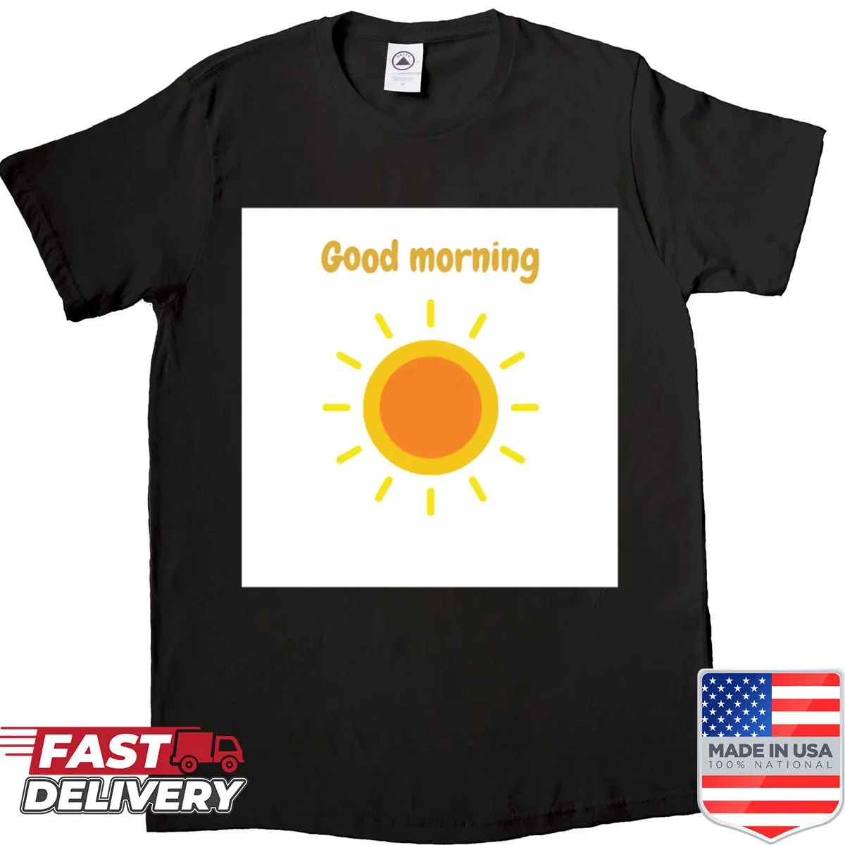 Cheerful shirt with a positive morning greeting