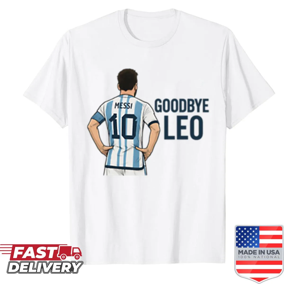 Tribute shirt featuring a design honoring Leo Messi.
