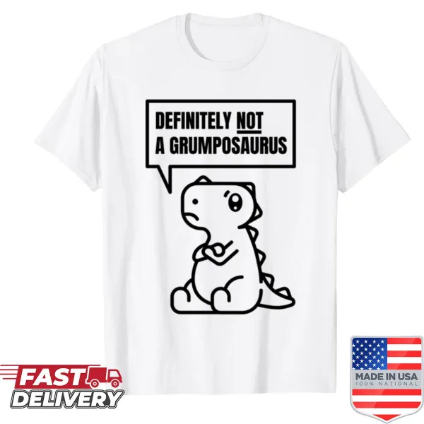 Cartoon grumpy dinosaur design in black and white