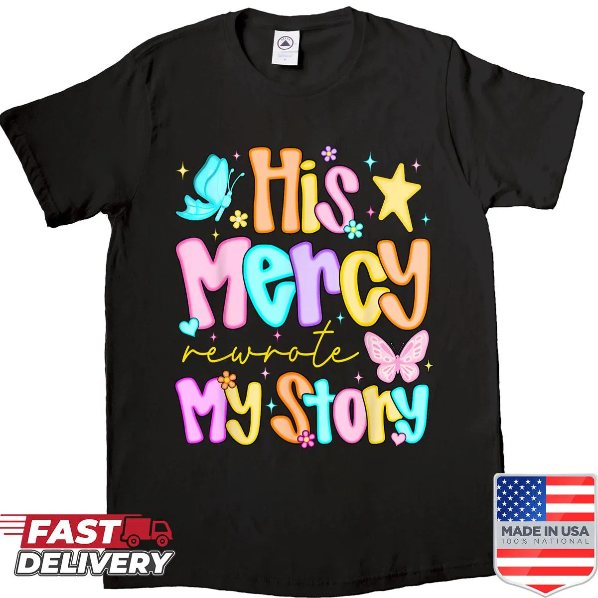 Christian faith-themed Merry Christmas shirt with meaningful text
