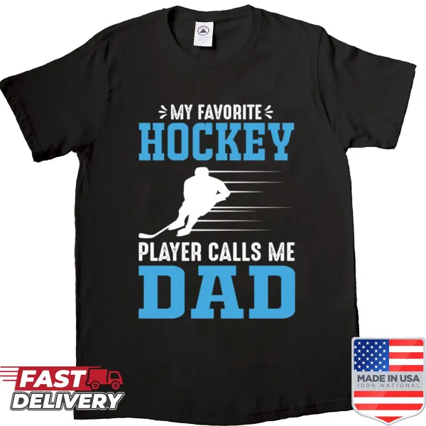 Proud Hockey Dad shirt with simple text design