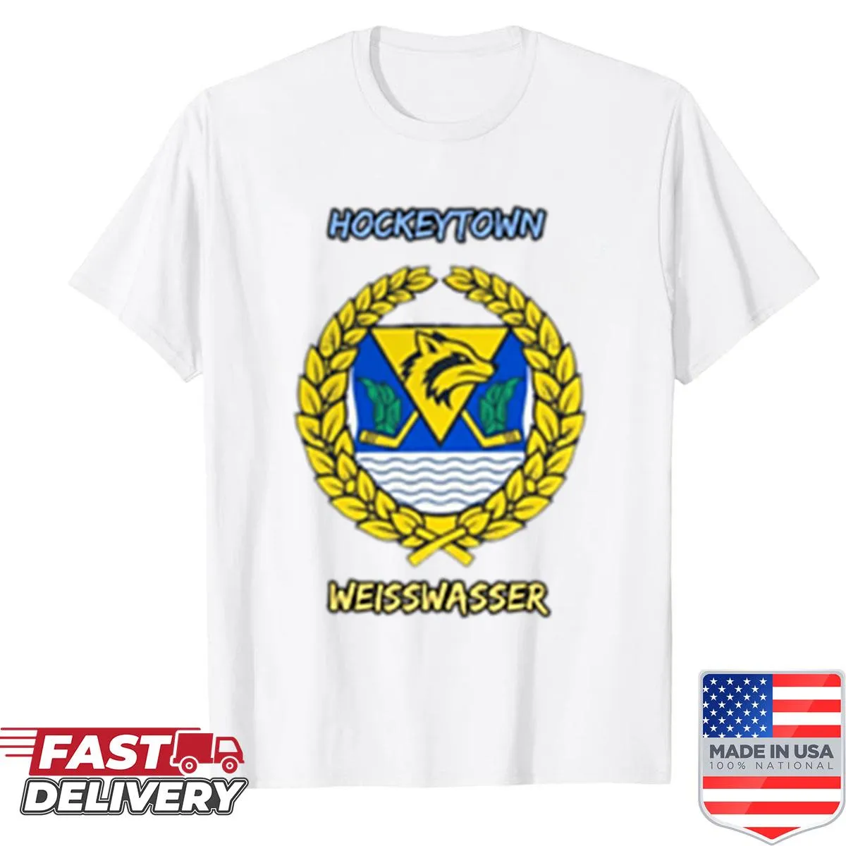 Hockeytown Weisswasser shirt with team name