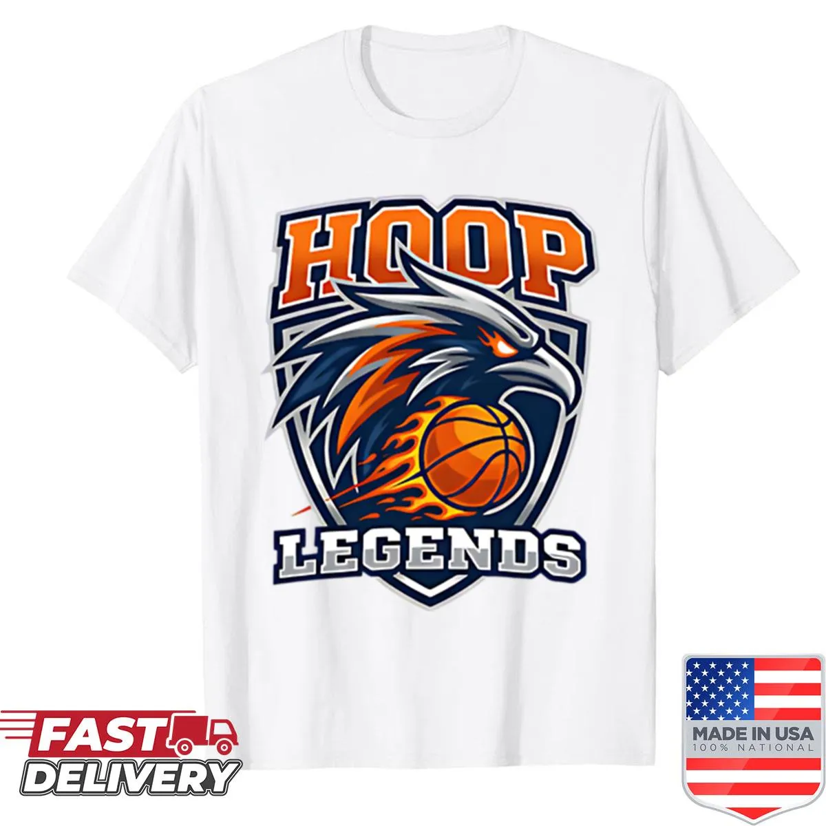 Eagle logo basketball fan shirt