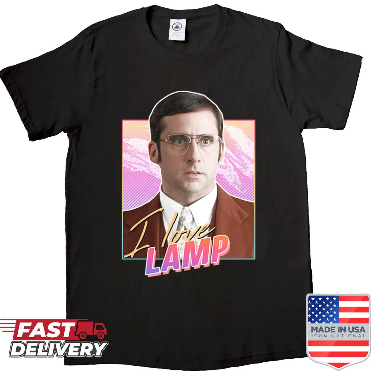 Nostalgic shirt featuring the phrase 'I Love Lamp' from an 80s movie