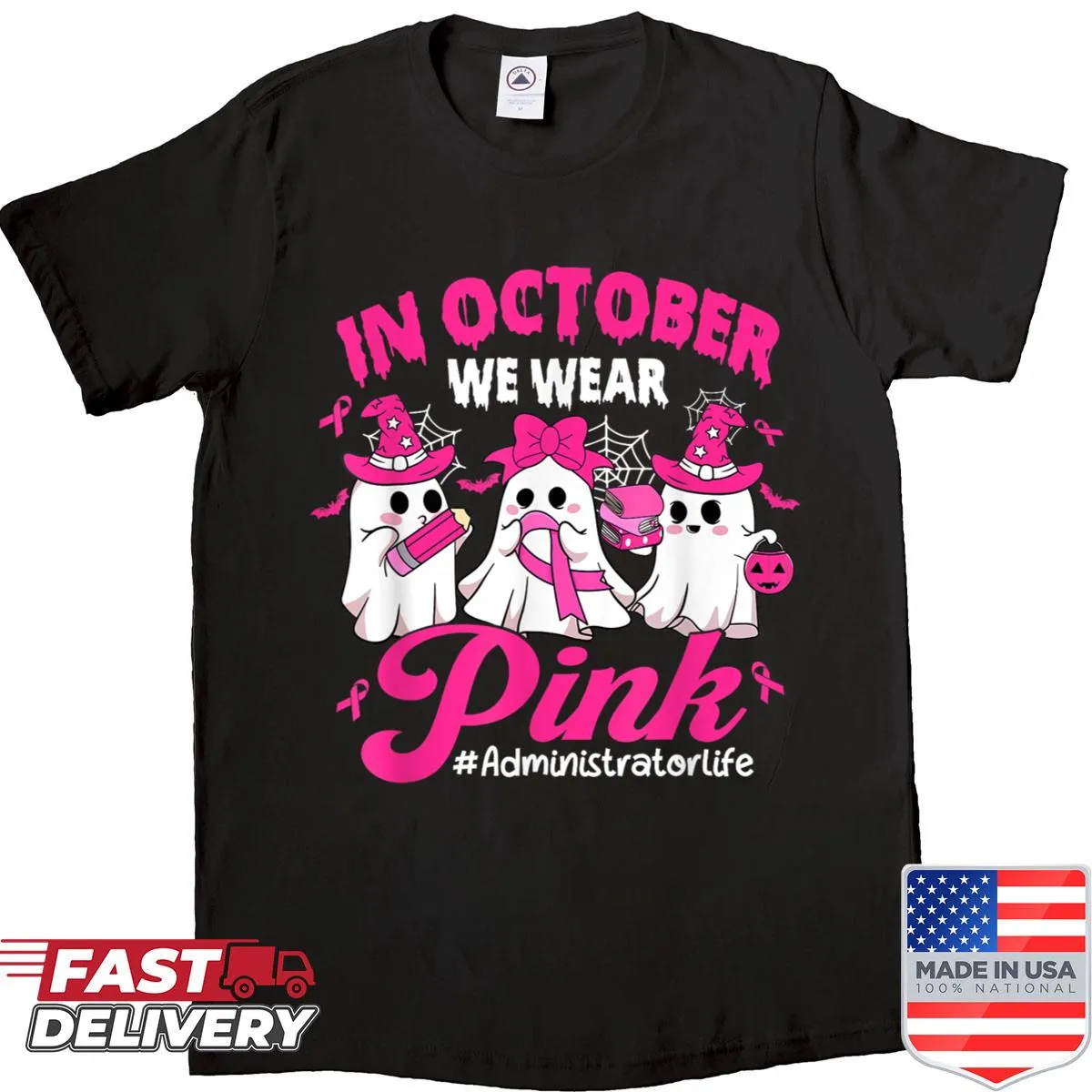 Pink awareness shirt for Breast Cancer featuring motivational text