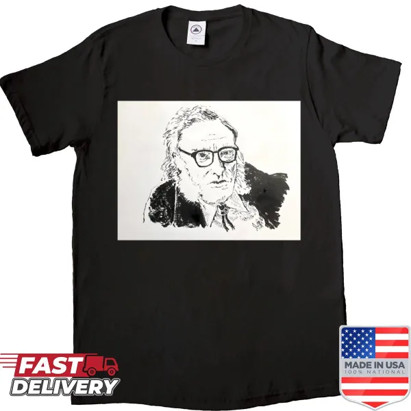 Shirt featuring a silhouette of Isaac Asimov, celebrating his legacy.