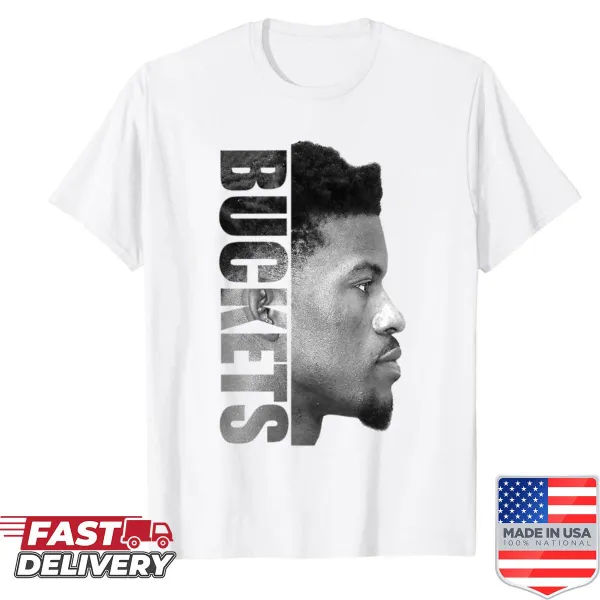 Jimmy Buckets shirt featuring a playful graphic of basketball player.