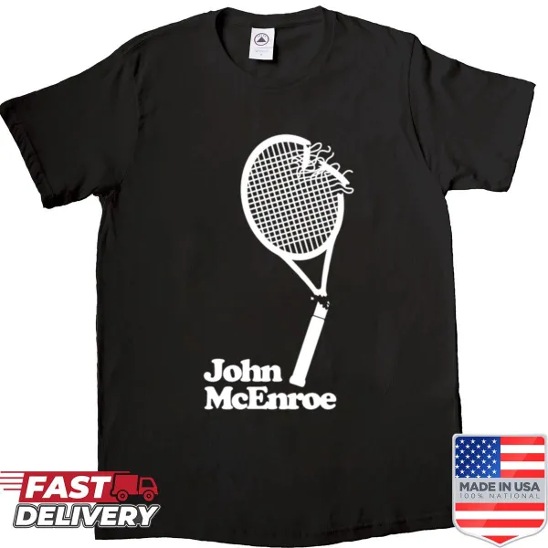 John McEnroe tribute shirt with a unique graphic design