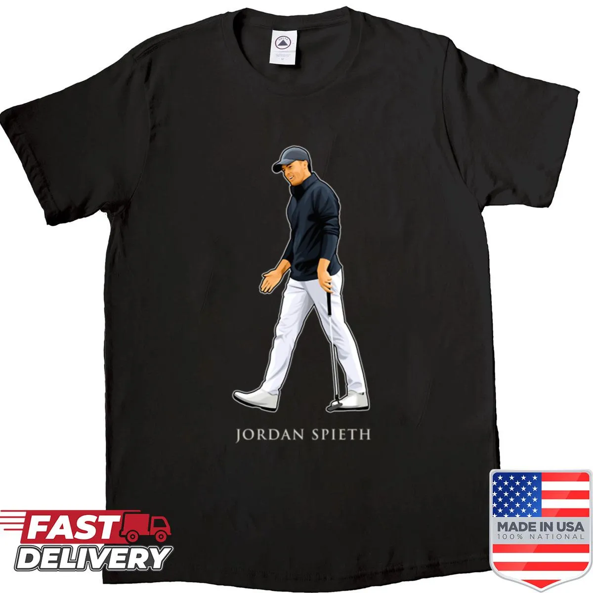 Illustrative golf-themed shirt honoring Jordan Spieth