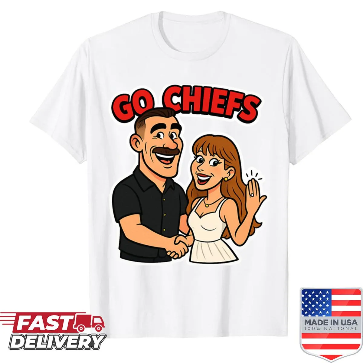 Funny Kansas City Chiefs fan art graphic on a shirt