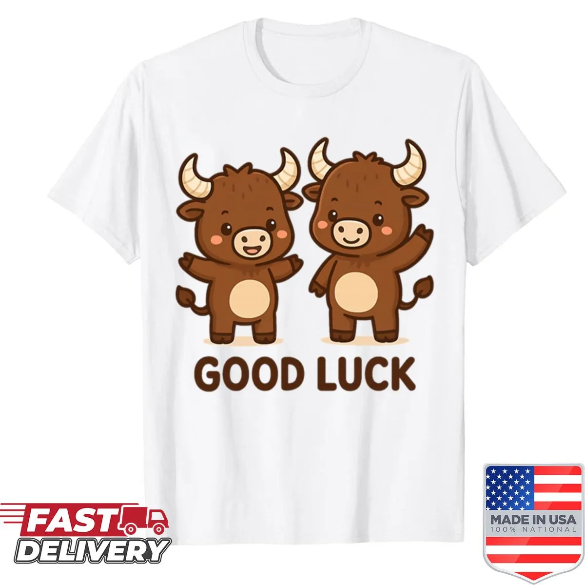 Cute cartoon minotaurs graphic t-shirt