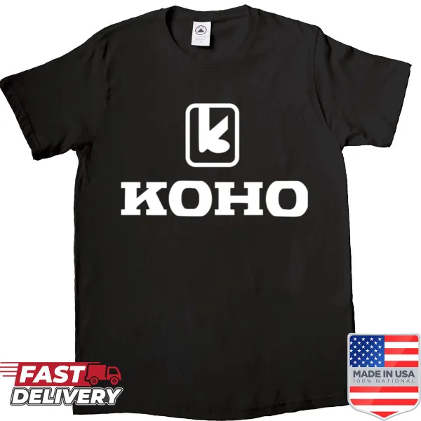 Hockey-themed shirt featuring Koho logo design